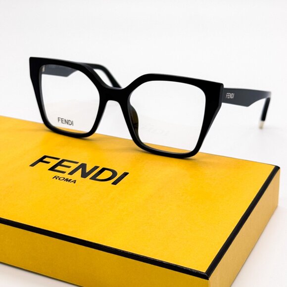 NEW FENDI FE50002I 001 BLACK WOMEN EYEGLASSES FENDI - Picture 1 of 9